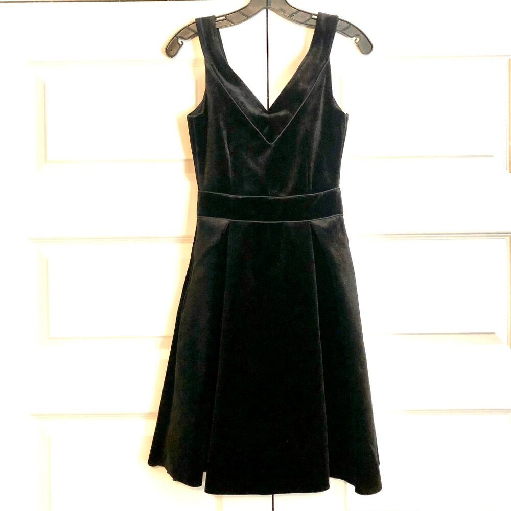 MAJE Reedness Velvet Fit and Flare Mini Dress Black S MSRP $480 NWT - Picture 8 of 13